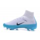 Crampons de Football Homme Nouveau Nike Mercurial Superfly V FG Blanc Bleu Noir