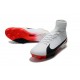 Crampons de Football Homme Nouveau Nike Mercurial Superfly V FG Blanc Rouge Noir