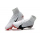 Crampons de Football Homme Nouveau Nike Mercurial Superfly V FG Blanc Rouge Noir