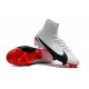 Crampons de Football Homme Nouveau Nike Mercurial Superfly V FG Blanc Rouge Noir