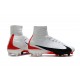 Crampons de Football Homme Nouveau Nike Mercurial Superfly V FG Blanc Rouge Noir