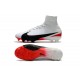Crampons de Football Homme Nouveau Nike Mercurial Superfly V FG Blanc Rouge Noir