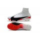 Crampons de Football Homme Nouveau Nike Mercurial Superfly V FG Blanc Rouge Noir