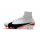 Crampons de Football Homme Nouveau Nike Mercurial Superfly V FG Blanc Rouge Noir