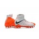 Nike HyperVenom Phantom 3 DF FG ACC Flyknit Chaussures - Blanc Orange