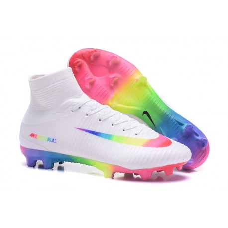 Nike Mercurial Superfly 5 FG Nouvel Chaussure Football - Blanc Coloré