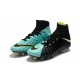 Nike HyperVenom Phantom 3 DF FG ACC Flyknit Chaussures - Noir Bleu