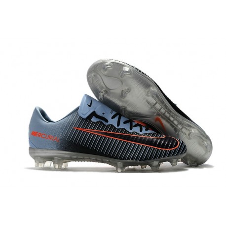 Nike Nouveau Crampon Football Mercurial Vapor 11 FG - Noir Orange Bleu