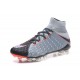 Nike HyperVenom Phantom 3 DF FG ACC Flyknit Chaussures - Gris Noir