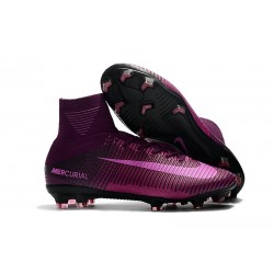 Nike Crampons de Foot Mercurial Superfly V DF FG - Violet