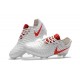 Nike Tiempo Legend 7 FG Kangourou Crampons Football - Blanc Rouge