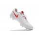 Nike Tiempo Legend 7 FG Kangourou Crampons Football - Blanc Rouge