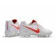 Nike Tiempo Legend 7 FG Kangourou Crampons Football - Blanc Rouge