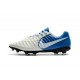 Chaussures Nouvel Nike Tiempo Legend VII FG ACC - Blanc Bleu