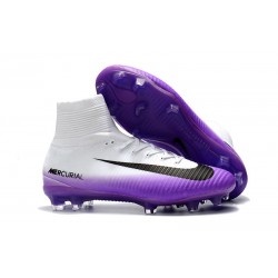 Nike Crampons de Foot Mercurial Superfly V DF FG - Blanc Viola