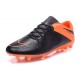 Crampons Nouveaux 2016 Neymar Nike Hypervenom Phinish FG Cuir Orange Noir