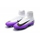 Nike Crampons de Foot Mercurial Superfly V DF FG - Blanc Viola