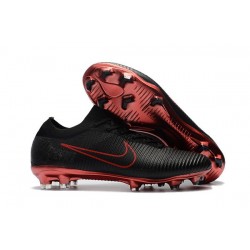 Chaussures Nouveaux Nike Mercurial Vapor Flyknit Ultra FG - Noir Rouge