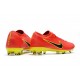 Chaussures Nouveaux Nike Mercurial Vapor Flyknit Ultra FG - Rouge Jaune