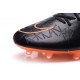 Crampons Nouveaux 2016 Neymar Nike Hypervenom Phinish FG Cuir Orange Noir