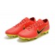 Chaussures Nouveaux Nike Mercurial Vapor Flyknit Ultra FG - Rouge Jaune