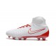 Nike Magista Obra II DF FG Crampon de Football - Blanc Rouge