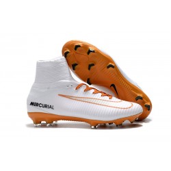 Chaussure Nouvelles Nike Mercurial Superfly 5 FG - Blanc Or