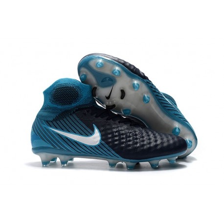 Nike Magista Obra II DF FG Crampon de Football - Noir Bleu