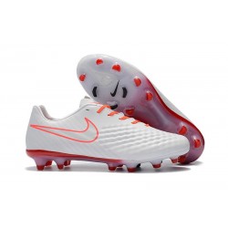 Nike Chaussure Foot Magista Opus II FG Homme Blanc Orange