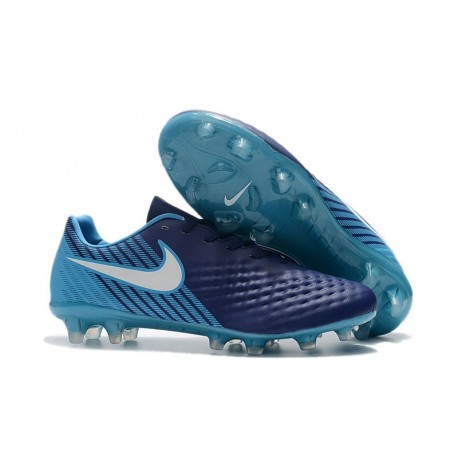 Nike Chaussure Foot Magista Opus II FG Homme Bleu Blanc