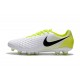 Nike Magista Opus 2 FG Crampons de Football - Blanc Jaune