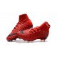 Crampons de Foot Nike HyperVenom Phantom III DF FG - Rouge Noir