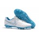 Chaussures Nouvel Nike Tiempo Legend VII FG ACC - Blanc Bleu