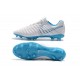 Chaussures Nouvel Nike Tiempo Legend VII FG ACC - Blanc Bleu