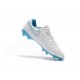 Chaussures Nouvel Nike Tiempo Legend VII FG ACC - Blanc Bleu