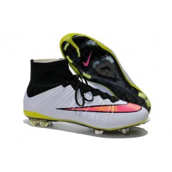 Crampons de Foot Ronaldo Nike Mercurial Superfly FG ACC Blanc Rose Noir