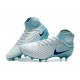 Nike Magista Obra II DF FG Crampon de Football - Blanc Bleu