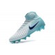 Nike Magista Obra II DF FG Crampon de Football - Blanc Bleu