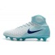 Nike Magista Obra II DF FG Crampon de Football - Blanc Bleu