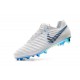 Nike Tiempo Legend 7 FG Crampons de Football Homme - Blanc Bleu