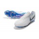 Nike Tiempo Legend 7 FG Crampons de Football Homme - Blanc Bleu