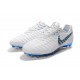 Nike Tiempo Legend 7 FG Crampons de Football Homme - Blanc Bleu