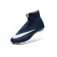 Crampons de Foot Ronaldo Nike Mercurial Superfly FG ACC Bleu Profond Blanc