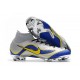 Ronaldo Nike Mercurial Superfly VI 360 Elite FG Chaussures - Argent Bleu Jaune