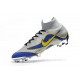 Ronaldo Nike Mercurial Superfly VI 360 Elite FG Chaussures - Argent Bleu Jaune