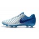 Nike Tiempo Legend 7 FG Crampons de Football Homme - Argent Bleu