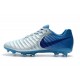 Nike Tiempo Legend 7 FG Crampons de Football Homme - Argent Bleu