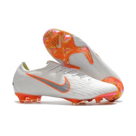 Coupe du Monde 2018 Crampons Nike Mercurial Vapor XII FG - Blanc Orange