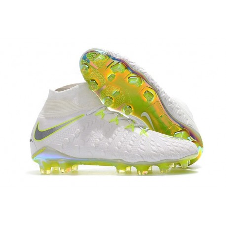 Crampons de Foot 2018 Nike HyperVenom Phantom III DF FG - Blanc Gris