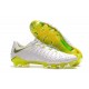 Nike Hypervenom Phantom III FG ACC Crampons de Football - Blanc Gris Vert